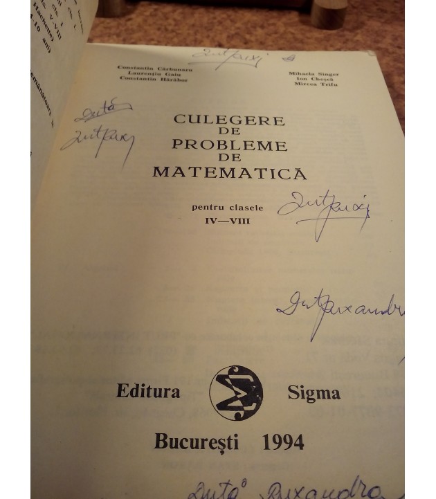 Constantin Carbunaru - Matematica Culegere de probleme pentru clasele IV - VIII
