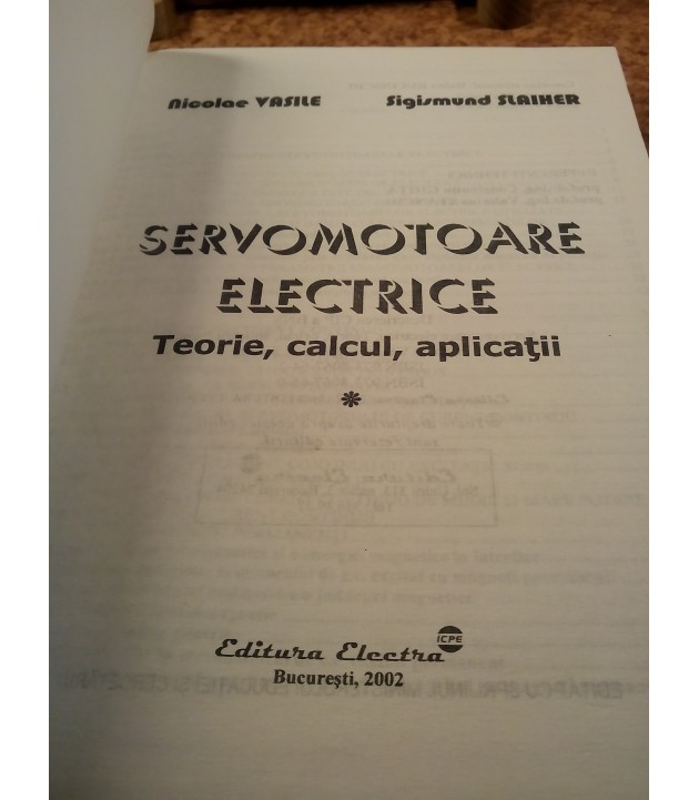 Nicolae Vasile - Servomotoare electrice vol. I
