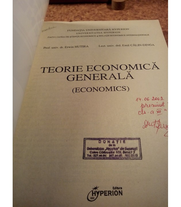 Erwin Hutira - Teorie economica generala