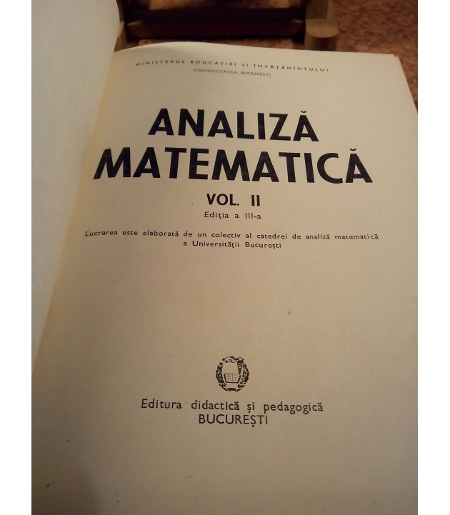Analiza matematica vol. II