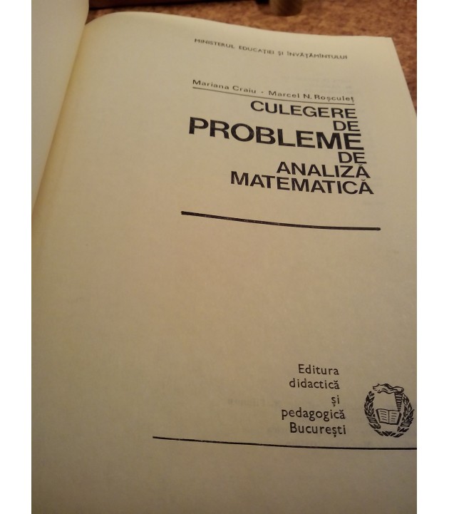 M. Craiu - Culegere de probleme de analiza matematica
