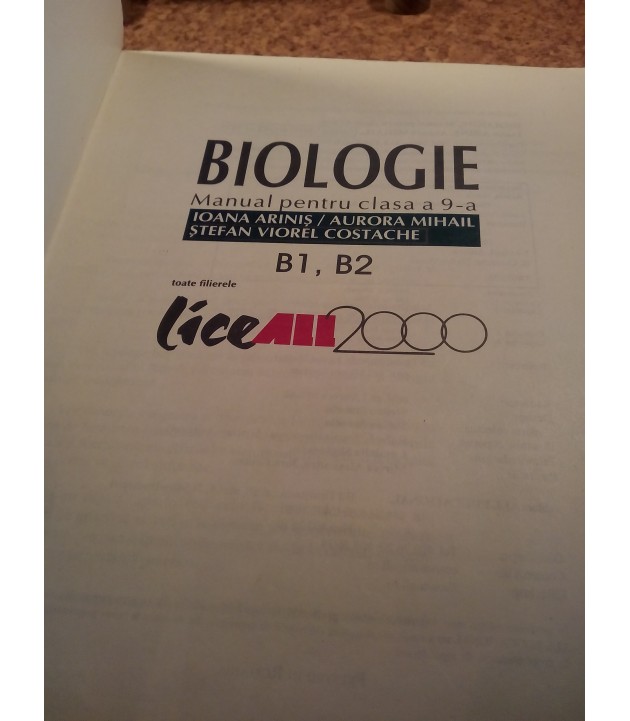 Ioana Arinis - Biologie manual pentru clasa a 9 a