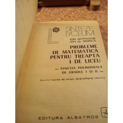 Ion Mitrache - Probleme de matematica pentru treapta I de liceu