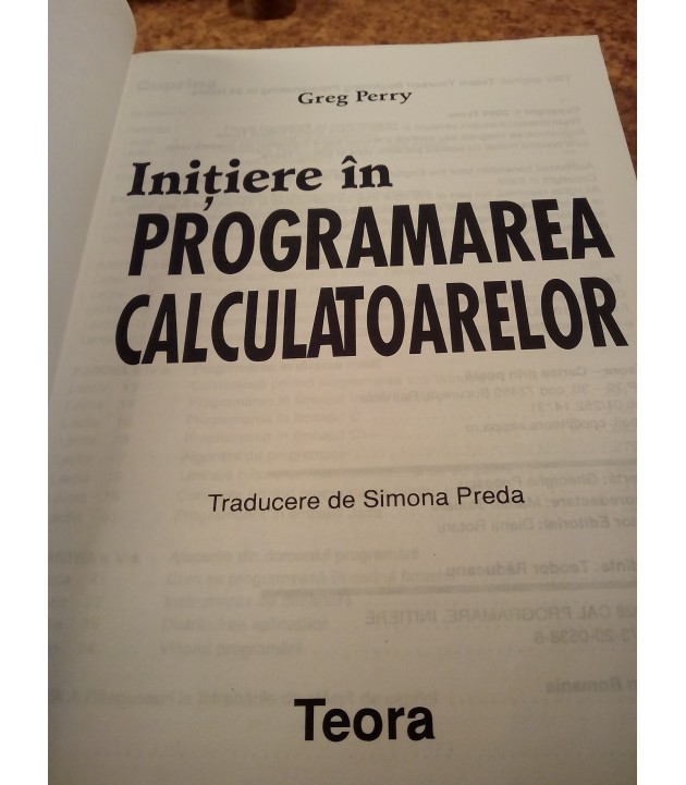 Greg Perry - Initiere in programarea calculatoarelor