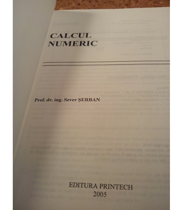 Sever Serban - Calcul numeric