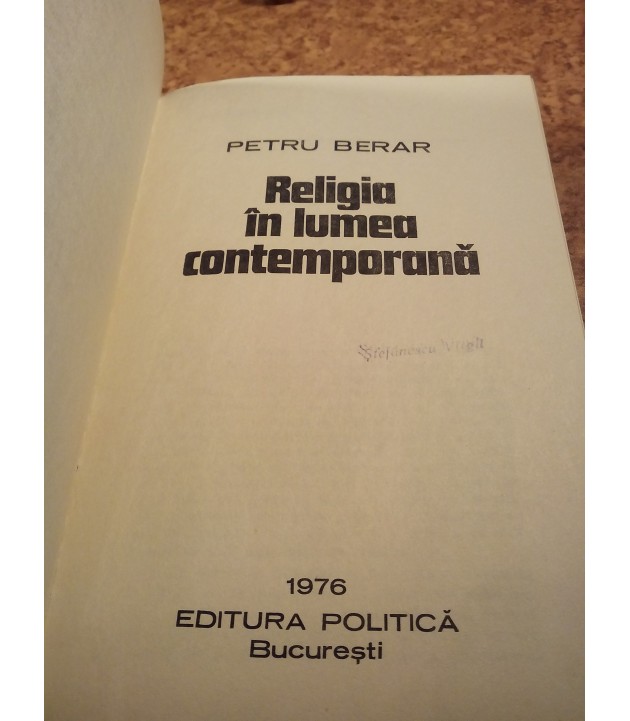 Petru Berar - Religia in lumea contemporana