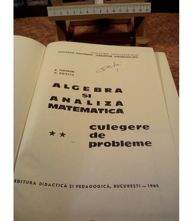 D. Flondor - Algebra si analiza matematica Culegere de probleme Vol. II