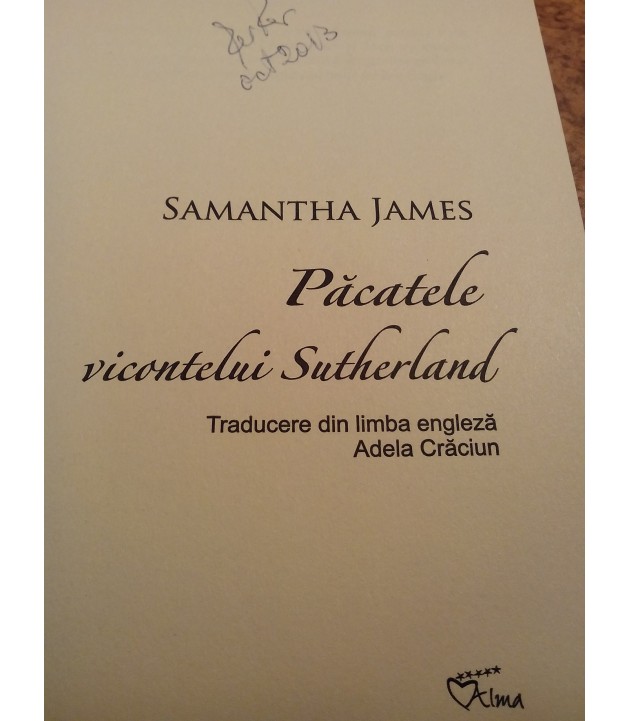 Samantha James - Pacatele vicontelui Sutherland