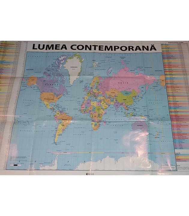 Harta "Lumea contemporana"