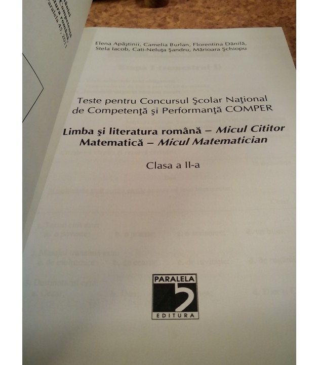 Elena Apastinii - Culegerile Comper Limba si literatura romana Matematica clasa 2