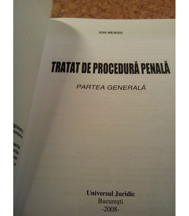 Ion Neagu - Tratat de procedura penala Partea generala