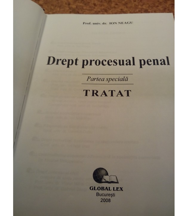 Ion Neagu - Drept procesual penal Partea speciala Tratat