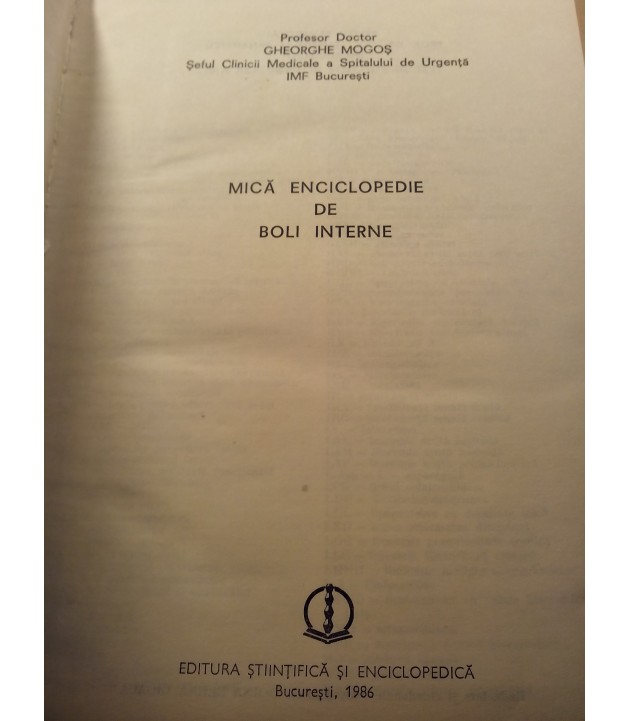 Gheorghe Mogos - Mica enciclopedie de boli interne