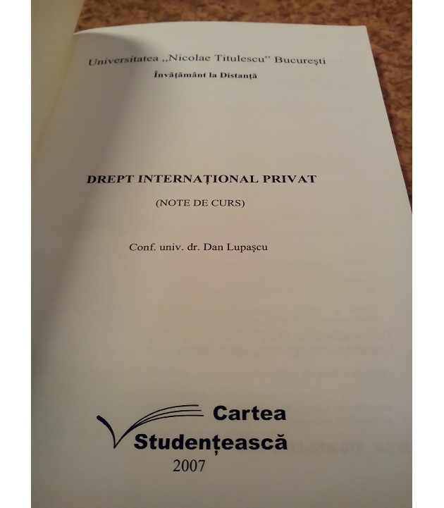 Dan Lupascu - Drept international privat Note de curs