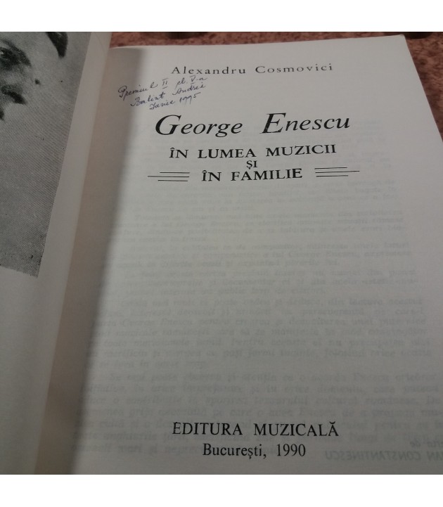 A. Cosmovici - George Enescu in lumea muzicii si in familie