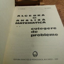 D. Flondor - Algebra si analiza matematica Vol. II Culegere de probleme