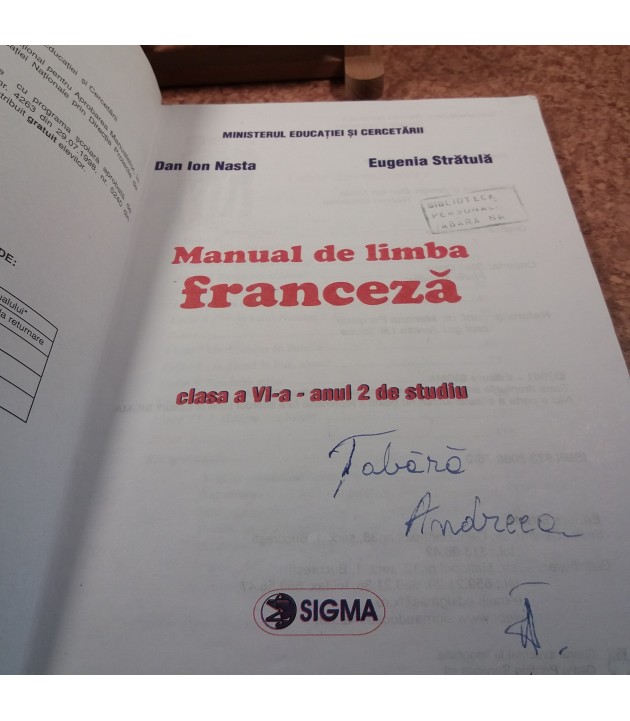 Dan Ion Nasta - Limba franceza clasa a VI-a L2 mon livre de francais