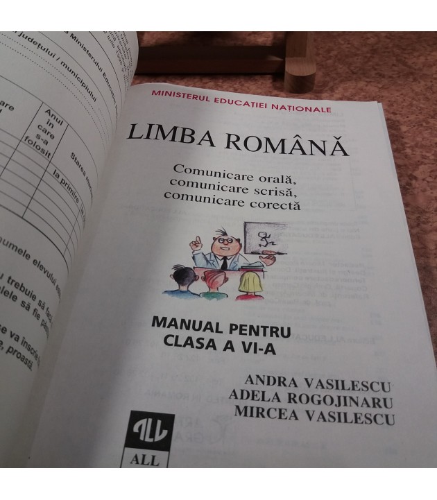 Andra Vasilescu - Limba romana manual pentru clasa a VI a