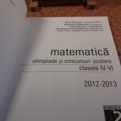 Radu Gologan - Matematica 2013 clasele IV-VI olimpiade si concursuri scolare