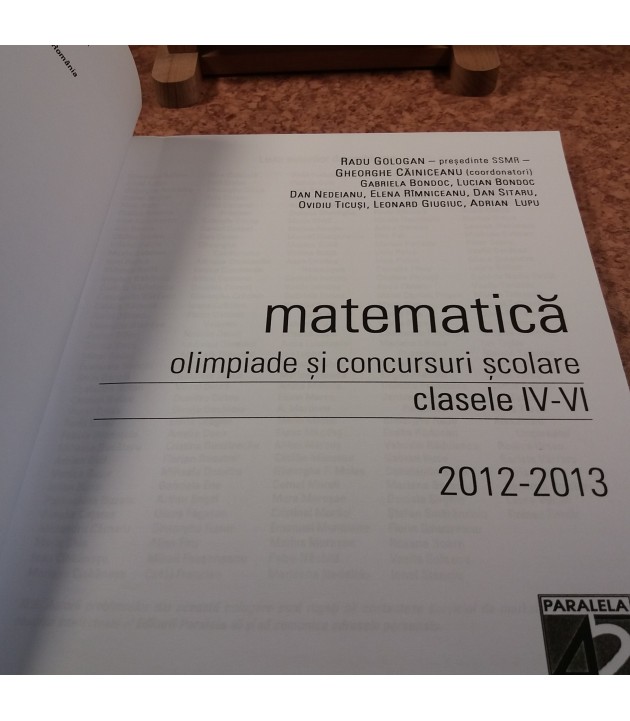 Radu Gologan - Matematica 2013 clasele IV-VI olimpiade si concursuri scolare