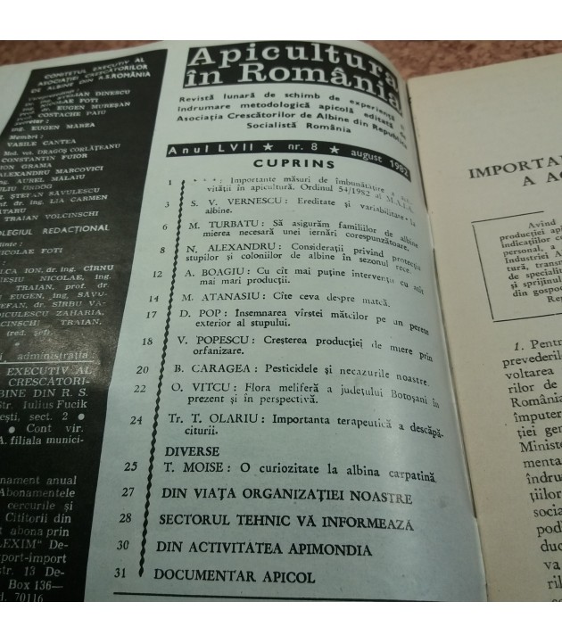 Apicultura in Romania 8 August 1982