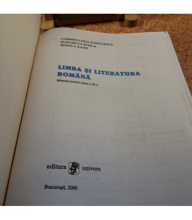 Carmen Ligia Radulescu - Limba si literatura romana manual pentru clasa a IX a