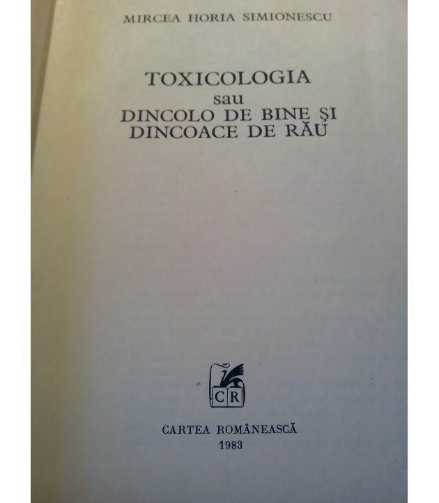Mircea Horia Simionescu - Toxicologia