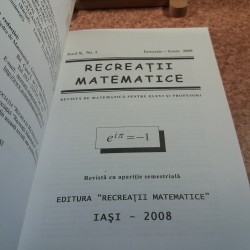Recreatii matematice Anul X Nr. 1 Ianuarie - Iunie 2008