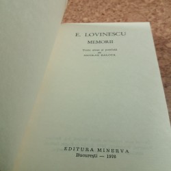 E. Lovinescu - Memorii