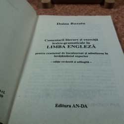 Doina Buzatu - Comentarii literare si exercitii lexico-gramaticale in limba engleza