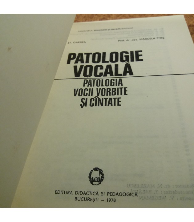 St. Garbea - Patologie vocala