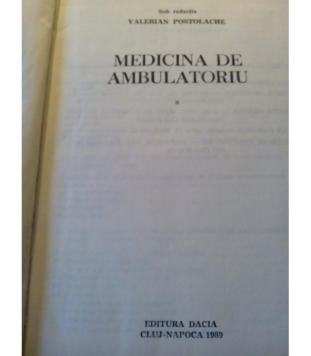 Valerian Postolache - Medicina de ambulatoriu