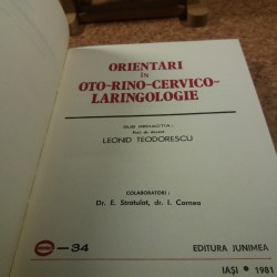 Leonid Teodorescu - Orientari in oto-rino-cervico-laringologie
