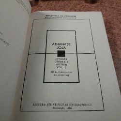 Athanase Joja - Istoria gindirii antice Vol. I