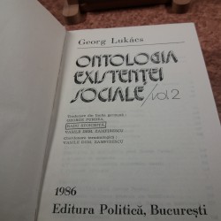 Georg Lukacs - Ontologia existentei sociale vol. II