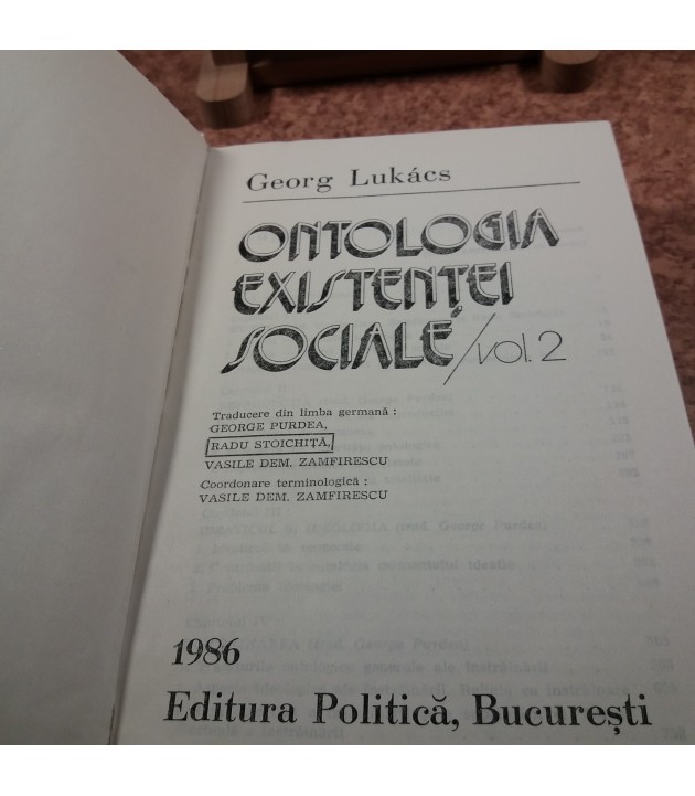 Georg Lukacs - Ontologia existentei sociale vol. II