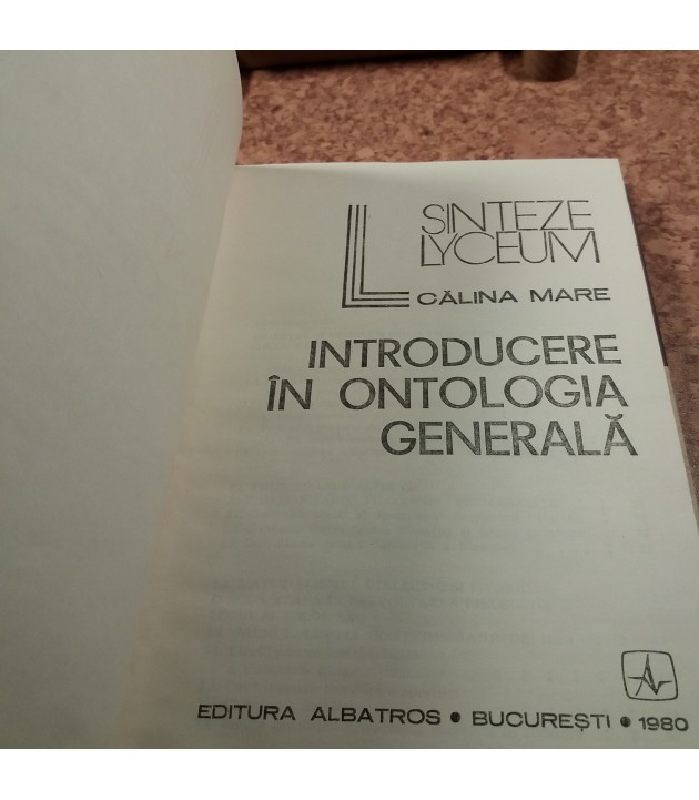 Calina Mare - Introducere in ontologia generala