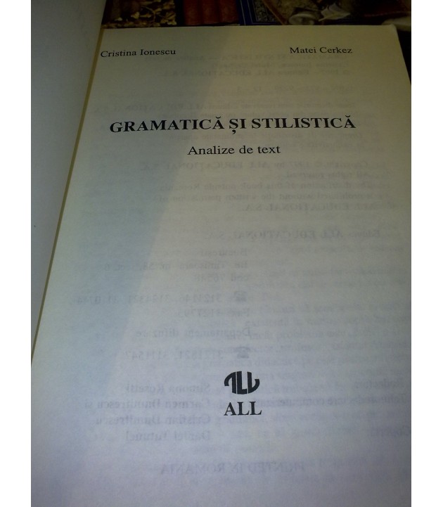 Cristina Ionescu - Gramatica si stilistica