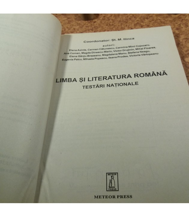 St. M. Ilinca - Limba si literatura romana Testari nationale