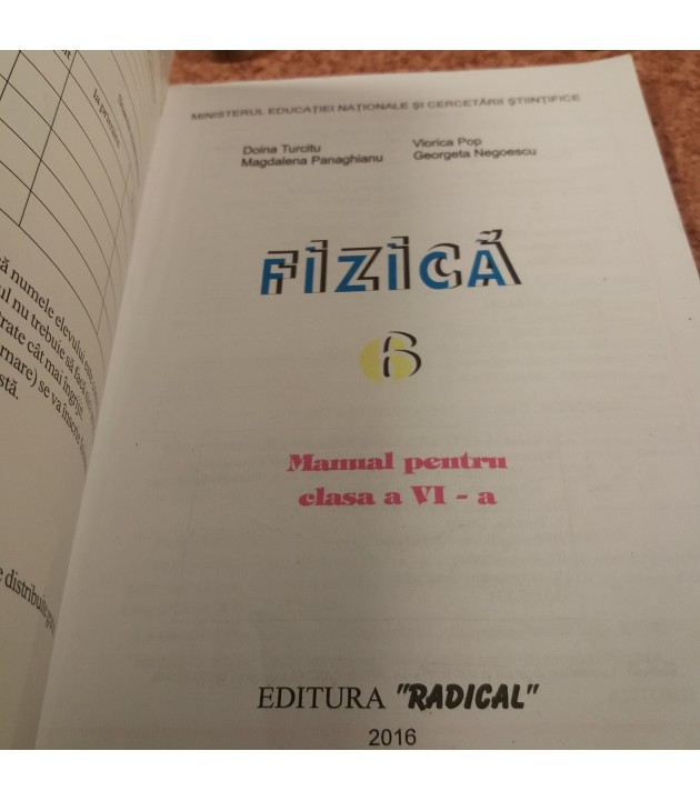 Doina Turcitu - Fizica 6 manual pentru clasa a VI a