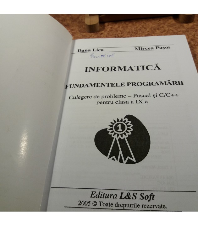 Dana Lica - Informatica Fundamentele programarii Cul de prob pt cls a IX a