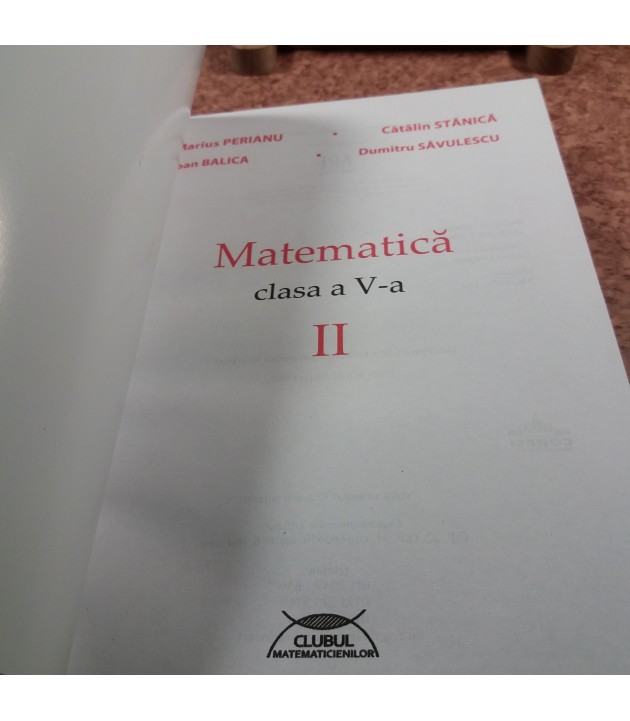 Marius Perianu - Matematica clasa a V a semestrul al II lea