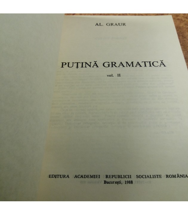 Al. Graur - Putina gramatica Vol. II