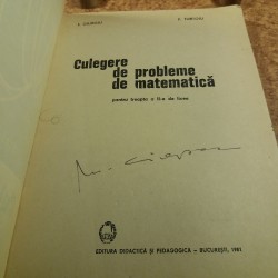 I. Giurgiu - Culegere de probleme de matematica pentru treapta a II a de licee