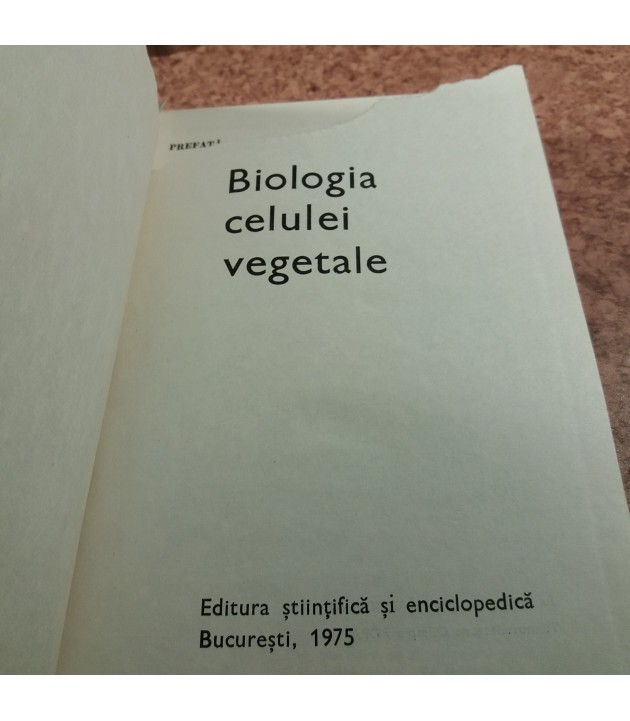 Gheorghe Acatrinei - Biologia celulei vegetale