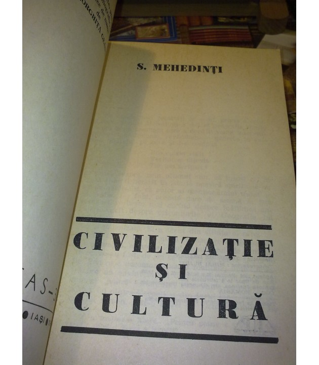 S. Mehedinti - Civilizatie si cultura