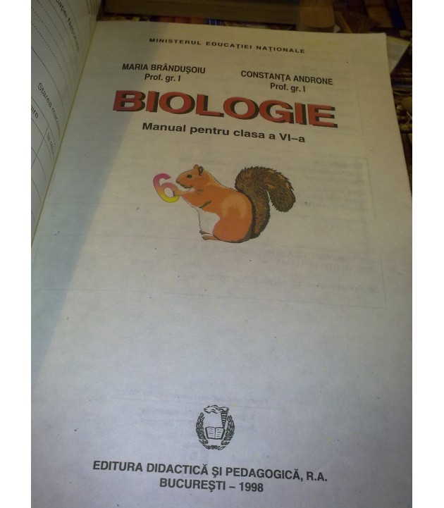 Maria Brandusoiu - Biologie manual pentru clasa a VI a