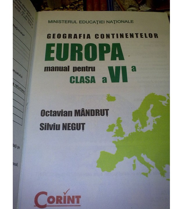 Octavian Mandrut - Geografia continentelor Europa manual pentru clasa a VI a