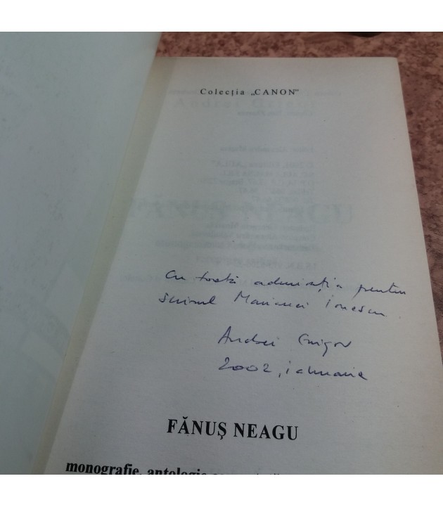 Andrei Grigor - Fanus Neagu monografie