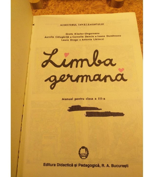 Grete Klaster-Ungureanu - Limba Germana manual pentru clasa a III a